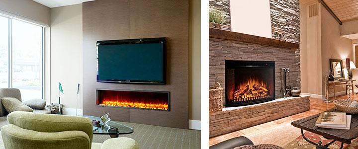 Estufas Chimeneas Eléctricas Empotrables, Decorativas y de Pared